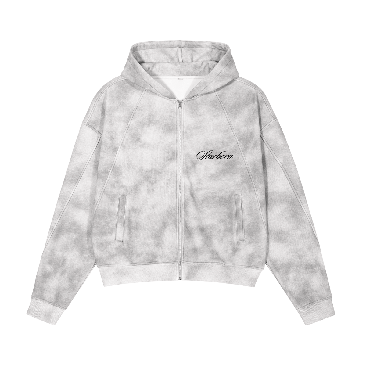 STAR Washed Zip-Up Fleece Hoodie